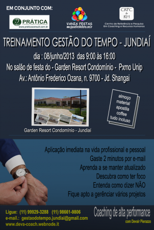 Treinamento Gestão do Tempo - Jundiaí - 08/junho/2013